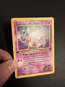 Pokemon Card - Sabrina's Mr. Mime Gym Challenge 1st Edition 59/132 WotC Vintage - Image 2
