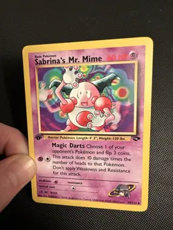 Pokemon Card - Sabrina's Mr. Mime Gym Challenge 1st Edition 59/132 WotC Vintage - Image 4