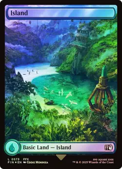 MAGIC THE GATHERING FINAL FANTASY ISLAND LAND (SURGE FOIL) L 573 FIN MTG FCA TCG - Image 1