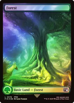 MAGIC THE GATHERING FINAL FANTASY FOREST LAND (SURGE FOIL) L 576 FIN MTG FCA TCG - Image 1