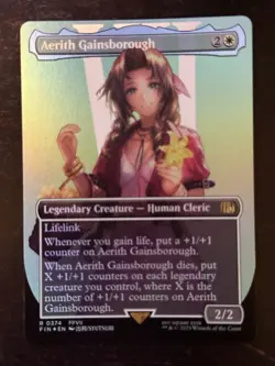 MTG Final Fantasy English Aerith Gainsborough Borderless 0374 Foil - Image 1