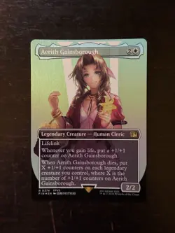 MTG Final Fantasy English Aerith Gainsborough Borderless 0374 Foil - Image 1