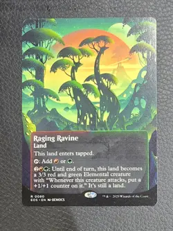 Raging Ravine (0080) (Borderless) NM Foil MTG Stellar Sights MTG NM Magic Card - Image 1