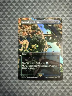 MTG Waterlogged Grove #0116 Foil Borderless Rare UB: Assassin’s Creed (ACR) - Image 1