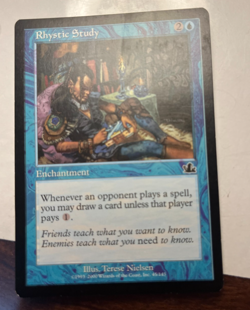 MTG Rhystic Study Prophecy LP Magic The Gathering - Image 1