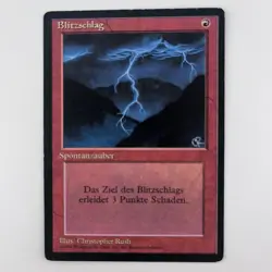 MTG Lightning Bolt Blitzschlag 4th Edition German Magic Card Includes Shipping - Image 1