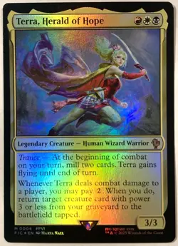 MTG Terra, Herald of Hope (Foil) Commander: Final Fantasy 0004 FFVI NM - Image 1