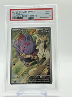 2025 Pokemon N'S ZORUA #189 Journey Together BLACK STAR PROMO PSA 9 MINT 🔥 - Image 1