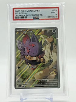 2025 Pokemon N'S ZORUA #189 Journey Together BLACK STAR PROMO PSA 9 MINT 🔥🔥 - Image 1