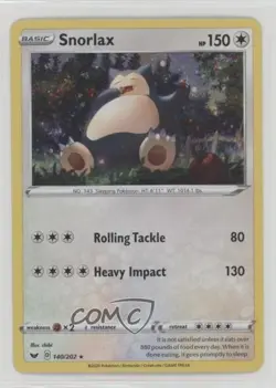 Snorlax (Blister Cosmos Holo) Holo Pokemon Sword & Shield #140 02l5 - Image 1