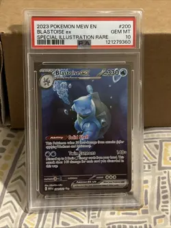 2023 Pokemon Mew En-151 Blastoise EX #200 Special Illustration Rare PSA 10 GM - Image 1