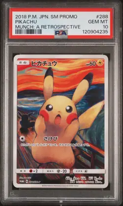 2018 POKEMON JPN SM PROMO MUNCH: A RETROSPECTIVE #288 PIKACHU PSA 10 - Image 1
