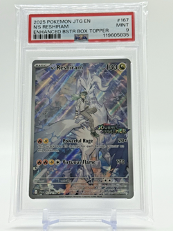 2025 Pokemon N'S RESHIRAM #167/159 Enhanced Booster Journey Stamped PSA 9 🔥 - Image 1