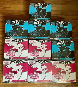 x10 Lot Pokemon Elite Trainer Box ETB - Black Bolt & White Flare 5 of Each NEW - Image 1