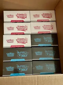 x10 Lot Pokemon Elite Trainer Box ETB - Black Bolt & White Flare 5 of Each NEW - Image 3