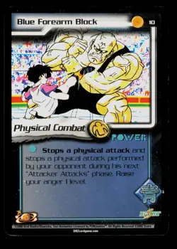 Blue Forearm Block 10 Dragon Ball Z Trading Card TCG CCG - Image 1