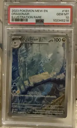 Pokemon TCG Dragonair Illustration Rare Card 181/165 Scarlet & Violet 151 PSA 10 - Image 1