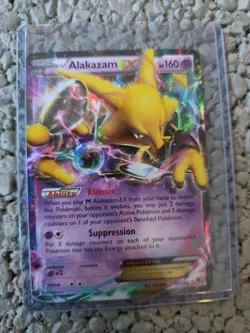 Pokemon TCG Alakazam EX 25/124 Ultra Rare Holo Card XY Fates Collide - Image 1