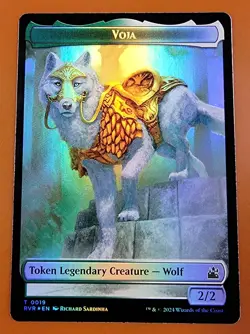 1x Elf Knight & Voja (0019) | FOIL TOKEN | Ravnica Remastered | MTG Magic Cards - Image 2