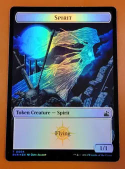 1x Elf Knight & Spirit (0004) | FOIL TOKEN | Ravnica Remastered | MTG Magic - Image 2
