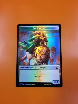 1x Elf Knight & Spirit (0004) | FOIL TOKEN | Ravnica Remastered | MTG Magic - Image 3