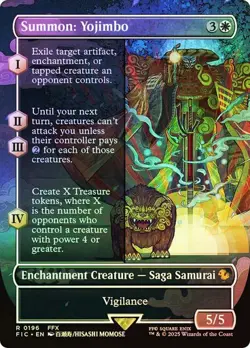 MAGIC FINAL FANTASY SUMMON: YOJIMBO (BORDERLESS FOIL) R 196 FIC MTG FCA TCG - Image 1