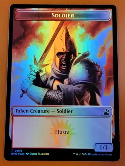 1x Elf Knight & Soldier (0016) | FOIL TOKEN | Ravnica Remastered | MTG Magic - Image 2