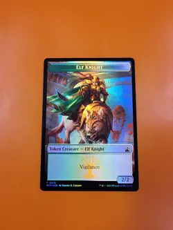 1x Elf Knight & Angel (0002) | FOIL TOKEN | Ravnica Remastered | MTG Magic Cards - Image 3