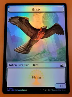 1x Bird & Soldier (0016) | FOIL TOKEN | Ravnica Remastered | MTG Magic Cards - Image 1