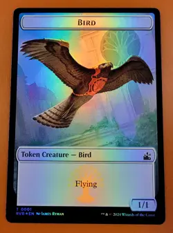 1x Bird & Rhino (0011) | FOIL TOKEN | Ravnica Remastered | MTG Magic Cards - Image 1