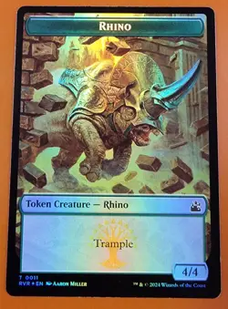 1x Bird & Rhino (0011) | FOIL TOKEN | Ravnica Remastered | MTG Magic Cards - Image 2