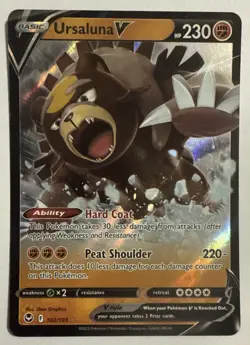 Pokemon Ursaluna V 102/195 Sword & Shield - Silver Tempest Holo Ultra Rare - Image 1