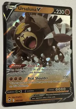 Pokemon Ursaluna V 102/195 Sword & Shield - Silver Tempest Holo Ultra Rare - Image 2