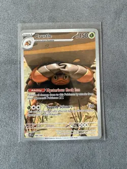 Pokemon TCG Crustle 186/182 Sv10 Destined Rivals Holo Illustration Rare Full Art - Image 1