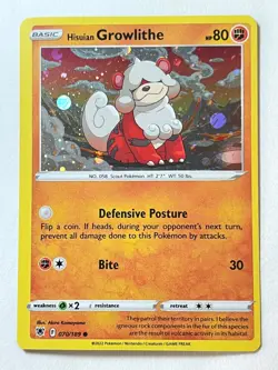 Hisuian Growlithe 070/189 Cosmos Holo Promo Fall Collector Chest Pokemon TCG NM - Image 4