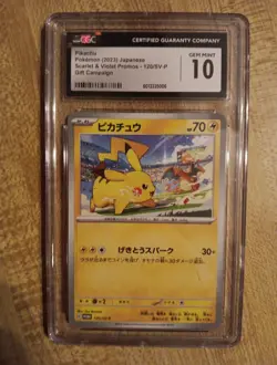 Pikachu 120/Sv-p Promo Japanese Pokemon Gym Event Campaign 2023 CGC 10 Gem Mint - Image 1