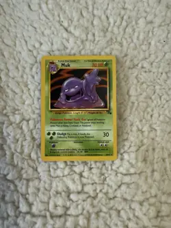 Muk 28/62 Fossil Unlimited Edition Vintage Pokemon - Image 1