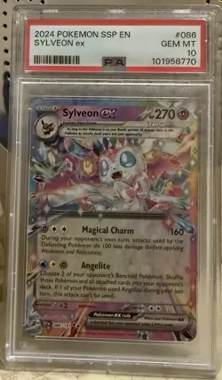 Pokemon TCG Surging Sparks Sylveon EX 086/191 PSA 10 - Image 1
