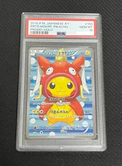 PSA 10 Pretend Magikarp Pikachu 150/XY-P Promo Holo Pokemon Card Japanese 2015 - Image 1