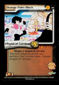 Orange Palm Block 25 Dragon Ball Z Trading Card TCG CCG - Image 1
