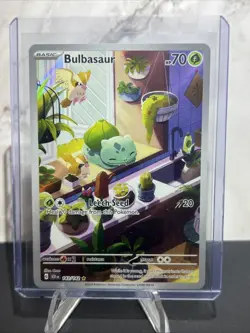 Pokemon TCG Bulbasaur Illustration Card 143/142 Stellar Crown - Image 1