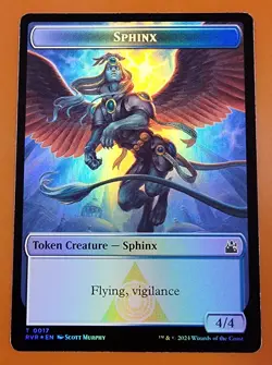 1x Spirit & Sphinx (0017) | FOIL TOKEN | Ravnica Remastered | MTG Magic Cards - Image 2
