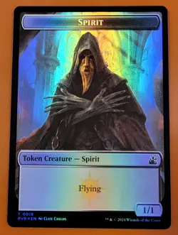 1x Spirit & Soldier (0016) | FOIL TOKEN | Ravnica Remastered | MTG Magic Cards - Image 1