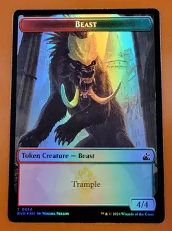 1x Spirit & Beast (0014) | FOIL TOKEN | Ravnica Remastered | MTG Magic Cards - Image 2