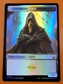 1x Spirit & Angel (0002) | FOIL TOKEN | Ravnica Remastered | MTG Magic Cards - Image 1