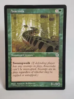 MTG Anaconda (2) Portal Regular Uncommon Magic 2 DINGS TOP EDGE - Image 1