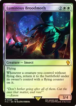 MAGIC FINAL FANTASY LUMINOUS BROODMOTH (SURGE FOIL) M 246 MYTHIC FIC MTG FCA TCG - Image 1