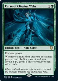 Curse of Clinging Webs - Light Play MTG Commander 2021 Midnight Hunt - Image 1