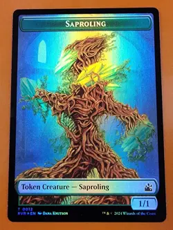 1x Saproling & Voja (0019) | FOIL TOKEN | Ravnica Remastered | MTG Magic Cards - Image 1