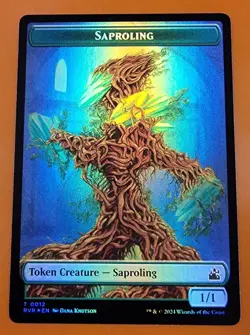 1x Saproling & Spirit (0004) | FOIL TOKEN | Ravnica Remastered | MTG Magic Cards - Image 1
